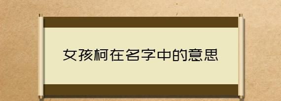 男孩名字柯字的寓意
，子柯在名字中的寓意？图2