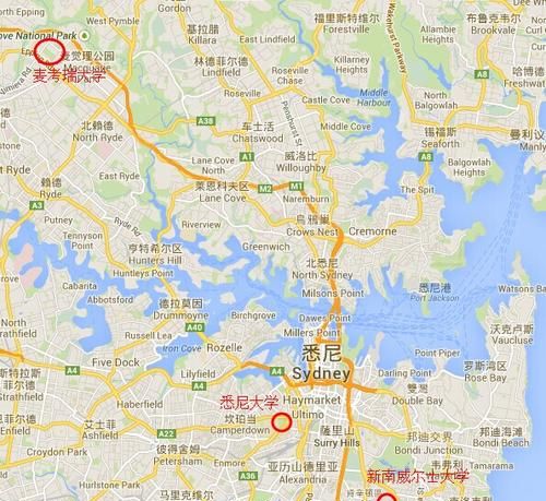 悉尼在澳大利亚的哪个位置
，澳大利亚在中国的哪个方向用地图表示？图1