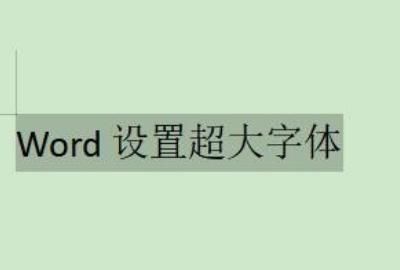 Word中怎么设置超大字体
，Word中怎么设置超大字体？图4