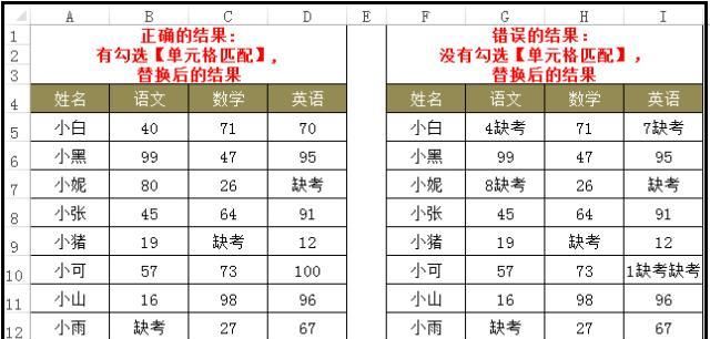 Excel中如何完成区分大小写的替换
，Excel如何批量替换多个单元格中的部分文字？图8