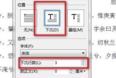 WORD2010如何设置首字下沉与悬挂
，word如何设置首字下沉？图3