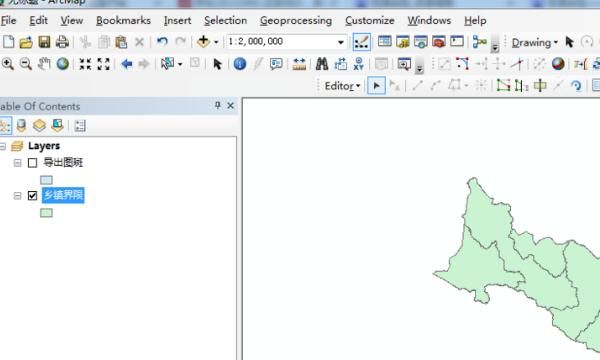 ArcMap如何制图出图
，Arcgis中如何合并图斑、打散图斑、切割图斑？图1