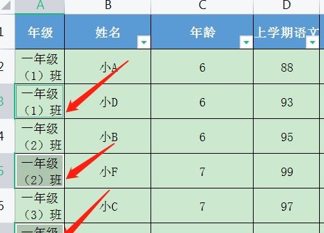 如何将excel中空格部分自动填充上一格数据
，excel中如何使上方空格值自动填充下发单元格内容？图5