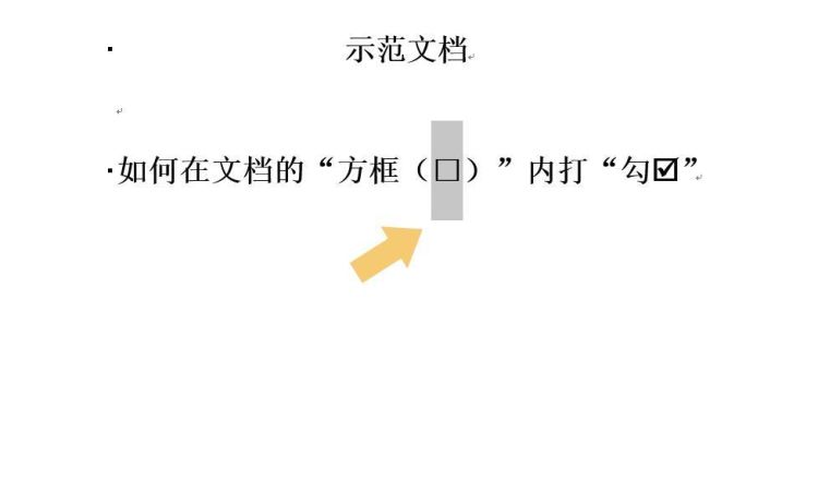 在word中如何打钩
，word如何在方框里打钩？图6