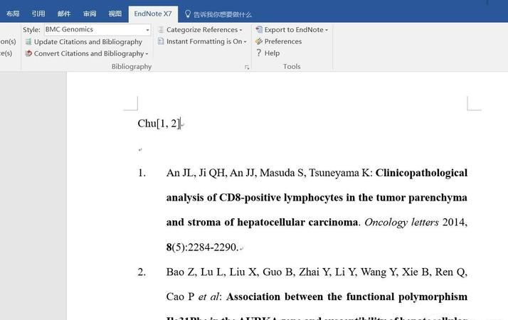 Endnote 参考文献格式的导入方法
，endnote20如何插入三篇参考文献格式模板？图1