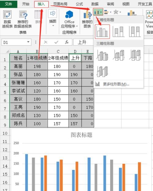 Excel如何绘制包含三种数据的柱形图